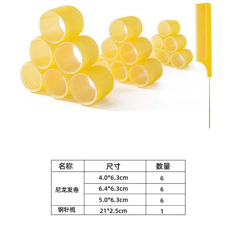 Amazon curling iron suit, non-damaging to hair, nature self-adhesive curling iron, velcro, free comb, curly bangs, lazy person