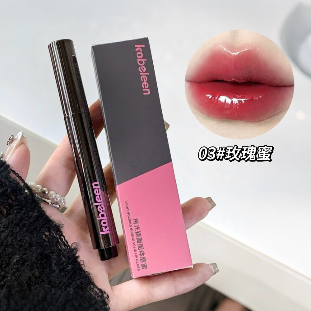 Kobeleen mirror solid lip gloss mirror water gloss lipstick fall and winter plain makeup whitening student party affordable