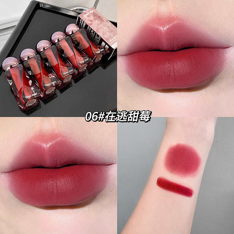 Gege bear soft light mousse lip mud velvet matte matte non-stick cup student pseudo-no makeup whitening lip glaze