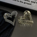 Classy metal heart hair clip for women's back of head shark clip casualeasiest for match gripper 2023new arrival clip headwear