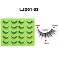 fox style false eyelashes glue style 10 pairs of fashion thick oblique flying stage makeup hard stem false eyelashes one piece