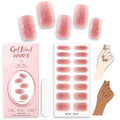 Zhengxiang custom gel nail art stickers waterproof uv light therapy nail polish film ins semi-cured nail stickers wholesale
