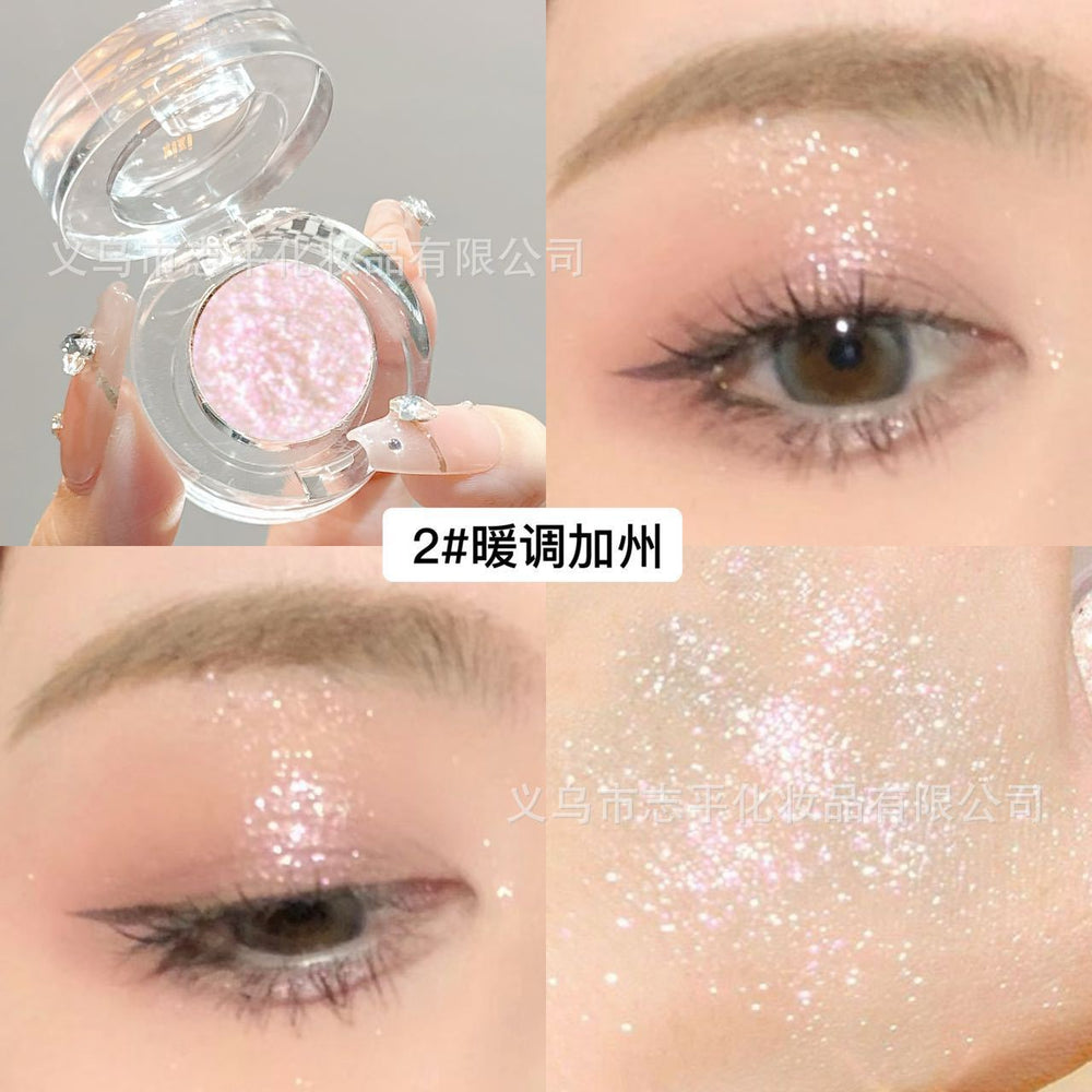 Xixi broken star fireworks highlight eyeshadow pearlescent sparkling silky silky brightening polarized mashed potato single color eyeshadow