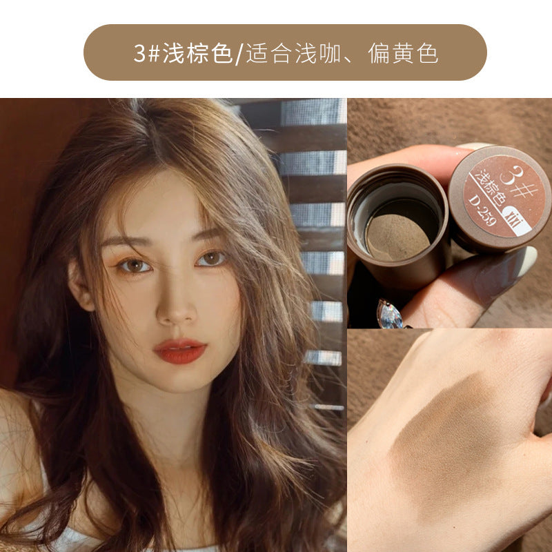 Cosmetic hairline powder - natural hairline concealer, hair filler, seam filler, sideburn filler, gray hair coverage, shadowing & contouring powder