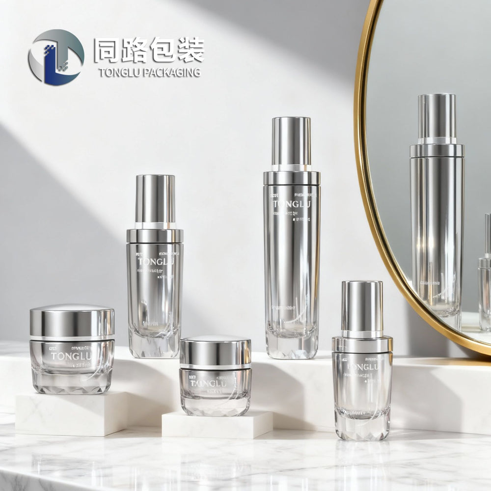 Custom oem thick-bottom glass set: premium cosmetic sample bottles - 30g cream jars, skincare lotion bottles