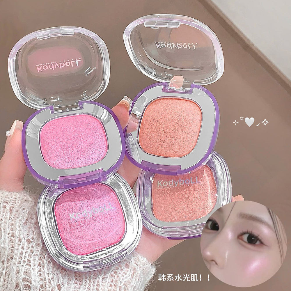 Kodyboll clear focus highlighter powder atmosphere burst pearlescent fine shimmer stereo brightening highlighter blush all in one