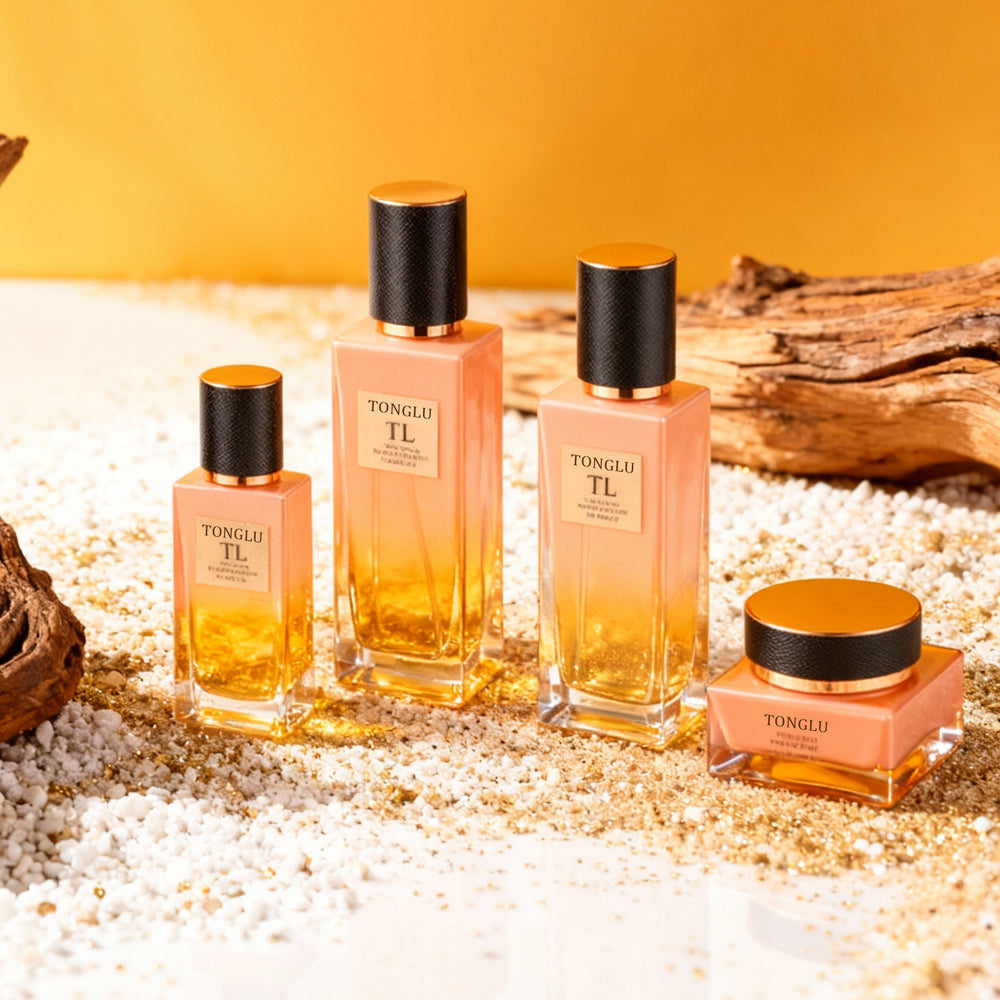 Customizable 120ml square bottle set for skincare products (lotion, essence, cream) - wholesale direct from manufacturer