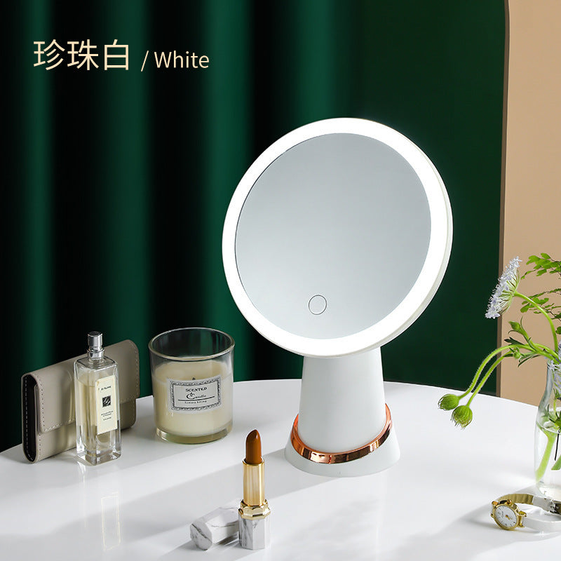 Desktop led vanity mirror - business gift, aluminum mirror, plastic makeup mirror, home & living desktop mirror