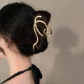 Irregular metal line gripper women's hair clip new arrivaleasiest for match trendy headwear classy back shark clip hair accessories
