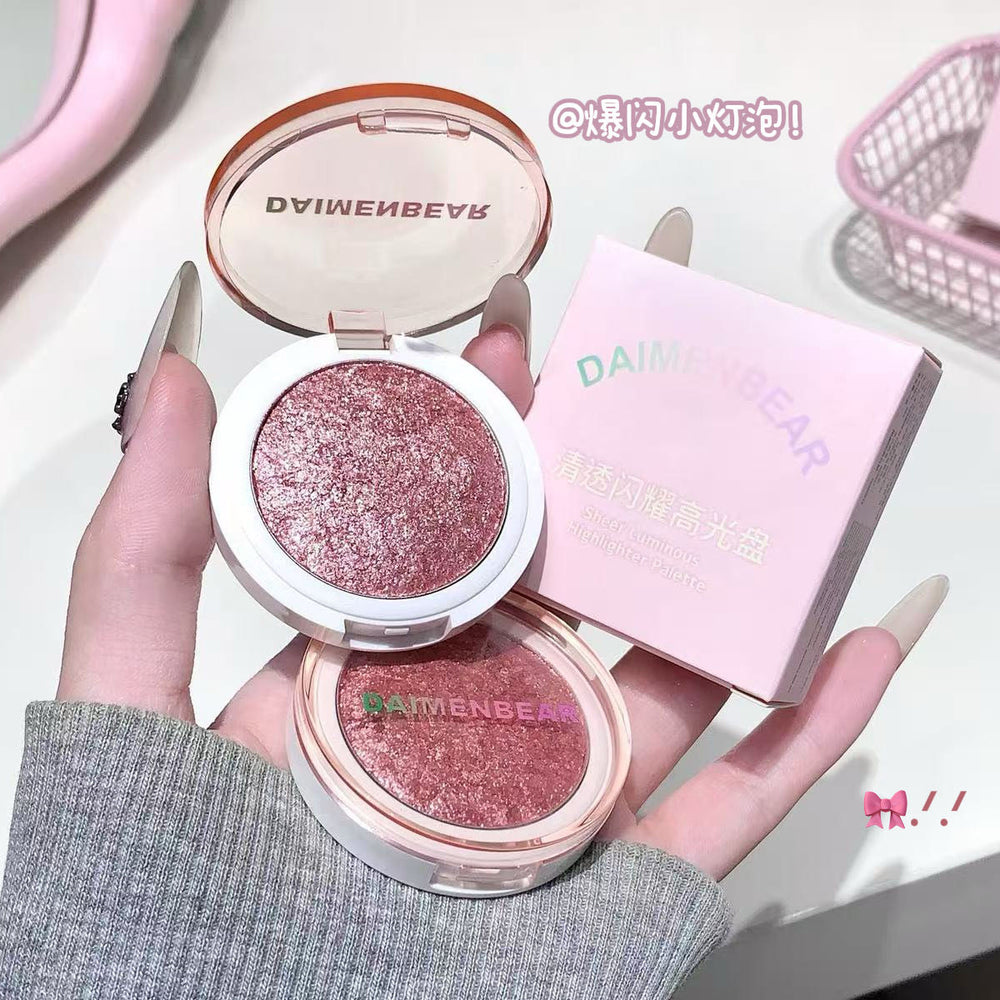 Makeup daimenbear clear and sparkling highlighter powder mochi mashed potatoes pearlescent diamond sparkling stereo brightening