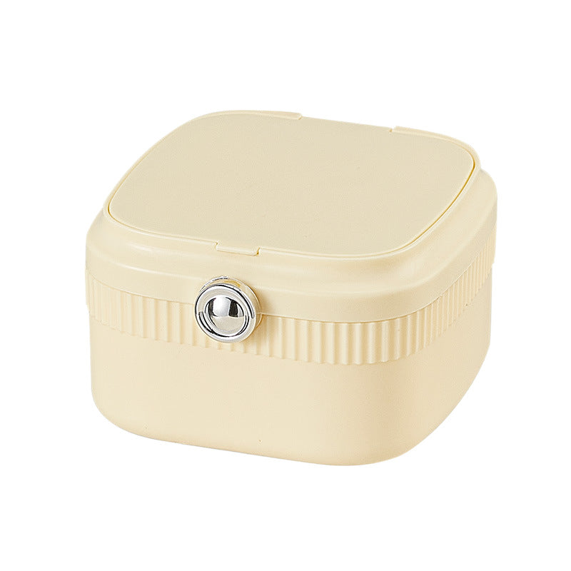 Dopamine jewelry storage makeup mirror plastic home multifunctional dustproof jewelry box desktop mirror
