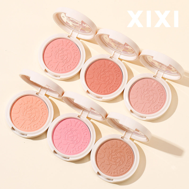 Makeup xixi sweet pink blush expansion and contraction color vitality girl brightening contour matte single color blush
