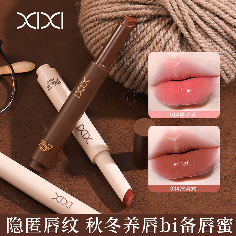 Makeup xixi winter collection light honey water gloss lipstick mirror pure desire pseudo-no makeup moisturizing low saturation whitening solid lip gloss