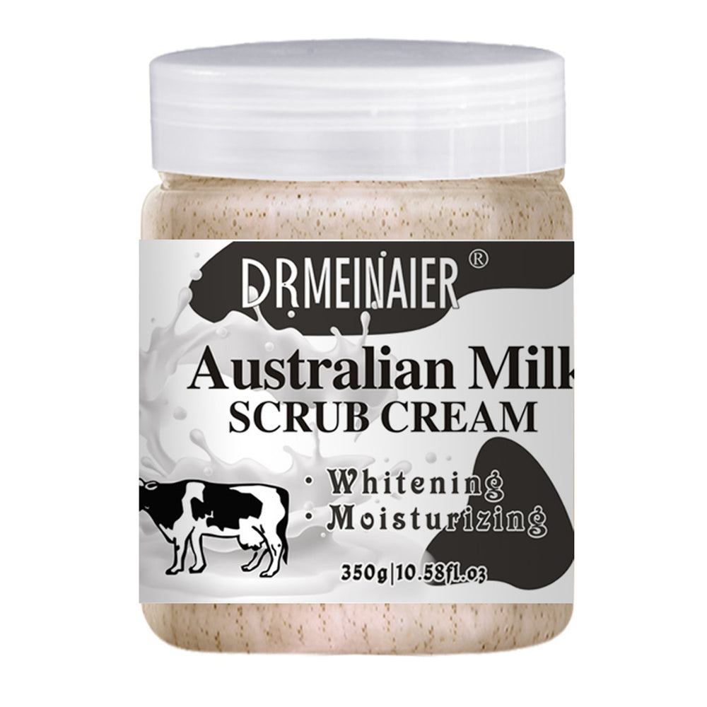rose facial & body scrub - milk & almond cleansing exfoliating bath scrub & massage cream 350g