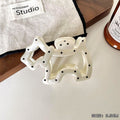Polka dot puppy white-9cm