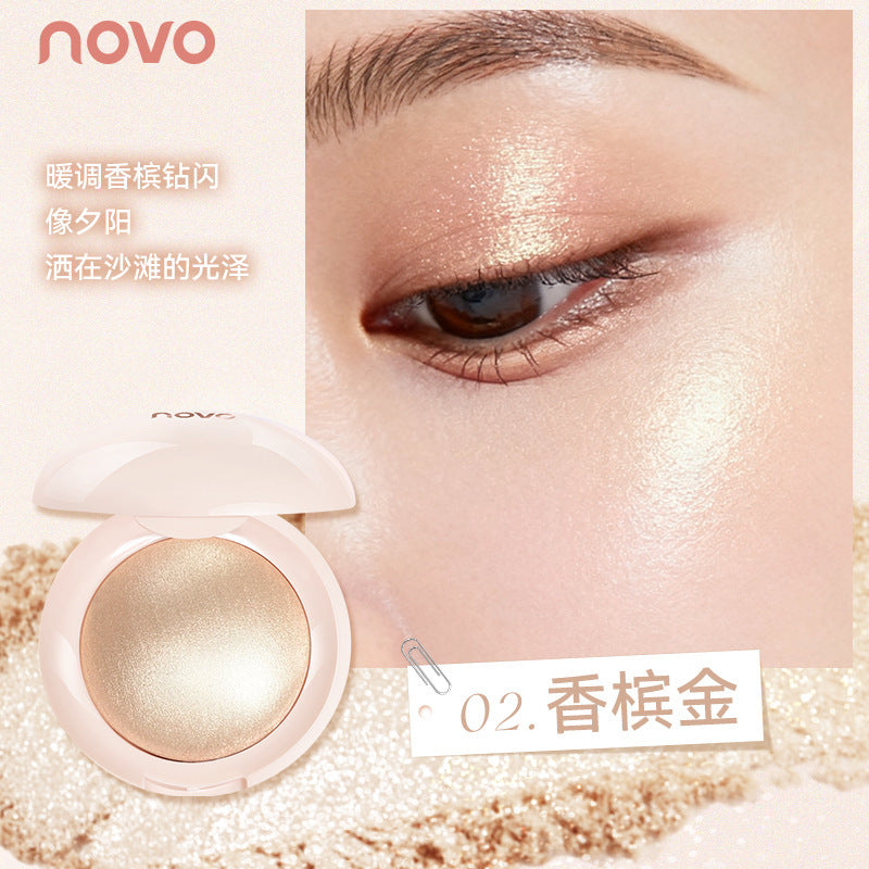 Makeup novo gilt stand-up painting high-gloss powder pearlescent fine shimmer explosive clear nature stereo facial brightening and contouring