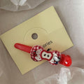 [long clip] [1 pack red] bow tie apple cat
