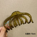 43# glossy chrysanthemum clip green-13cm