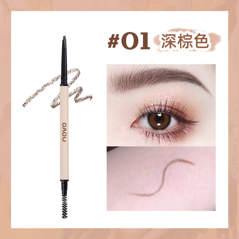 Novo finely drawn ultra-fine mist eyebrow pencil, ultra-fine head, small triangle, clear roots, wild eyebrows, waterproof, sweat-proof and non-smudge