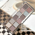 Mackandy 12-color eyeshadow palette - shimmer, matte, low-pigment korean-inspired pink, brown, and earth tones