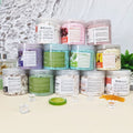 lemon rose milk bath salt - gentle cleansing, exfoliating, and mud scrub with rose petal fragrance - 680g