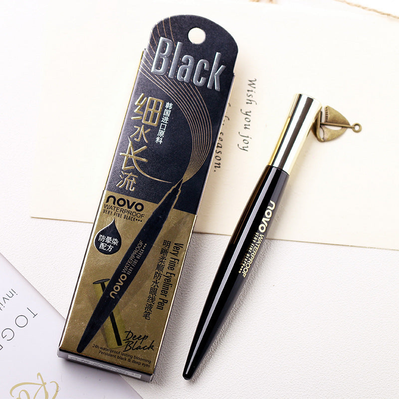 Novo clear & smooth liquid eyeliner - waterproof, sweat-proof, long-lasting, smudge-proof eyeliner pen for beginners (hard tip)