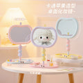 Apple creative makeup mirror - student dorm, home, plastic vanity mirror with storage, cartoon fairy design, household glass mirror