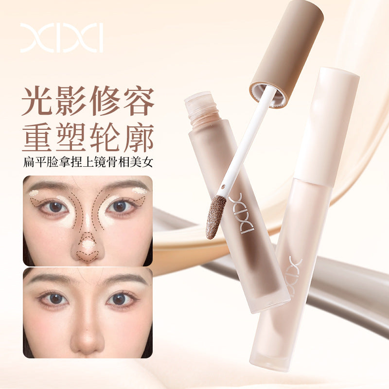Makeup xixi light and shadow highlighter liquid nose shadow shadow stereo natural contouring facial liquid highlighter