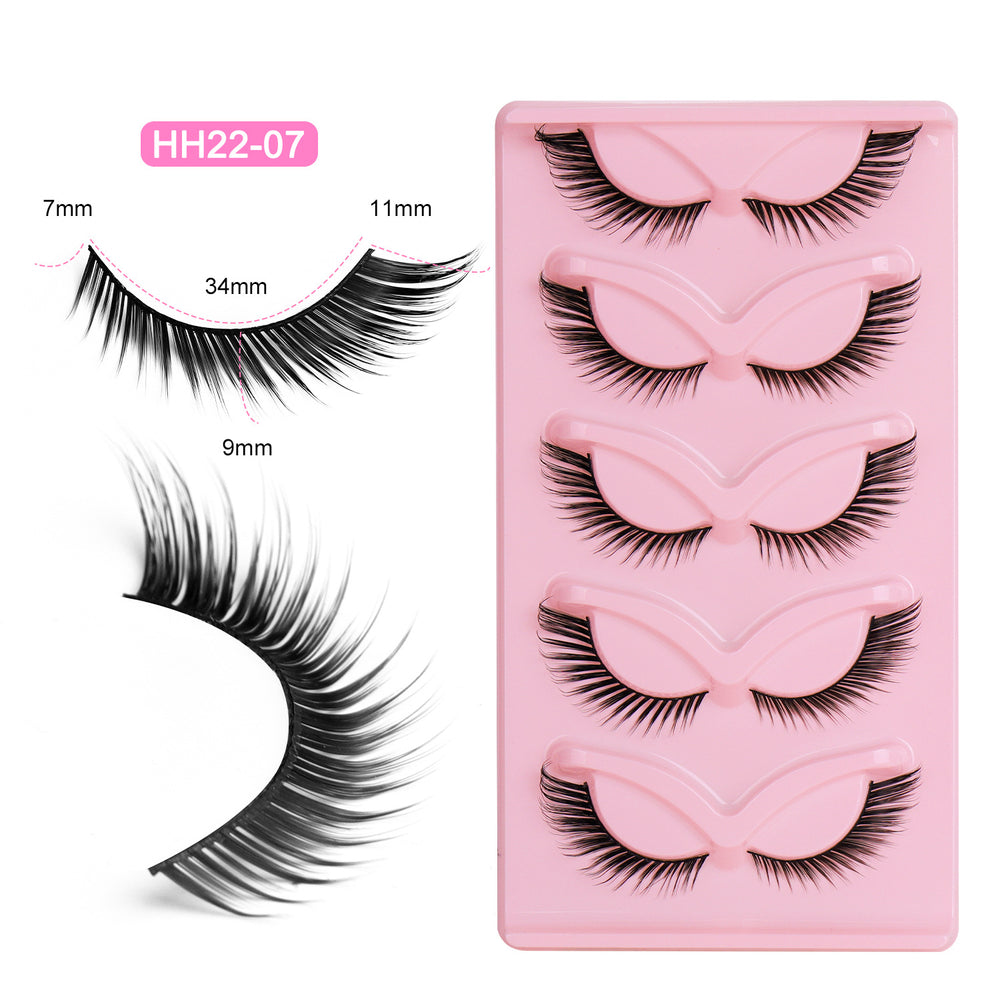 fox style false eyelashes glue style qingdao european and american curling stereo cat eye style hard stem false eyelashes factory