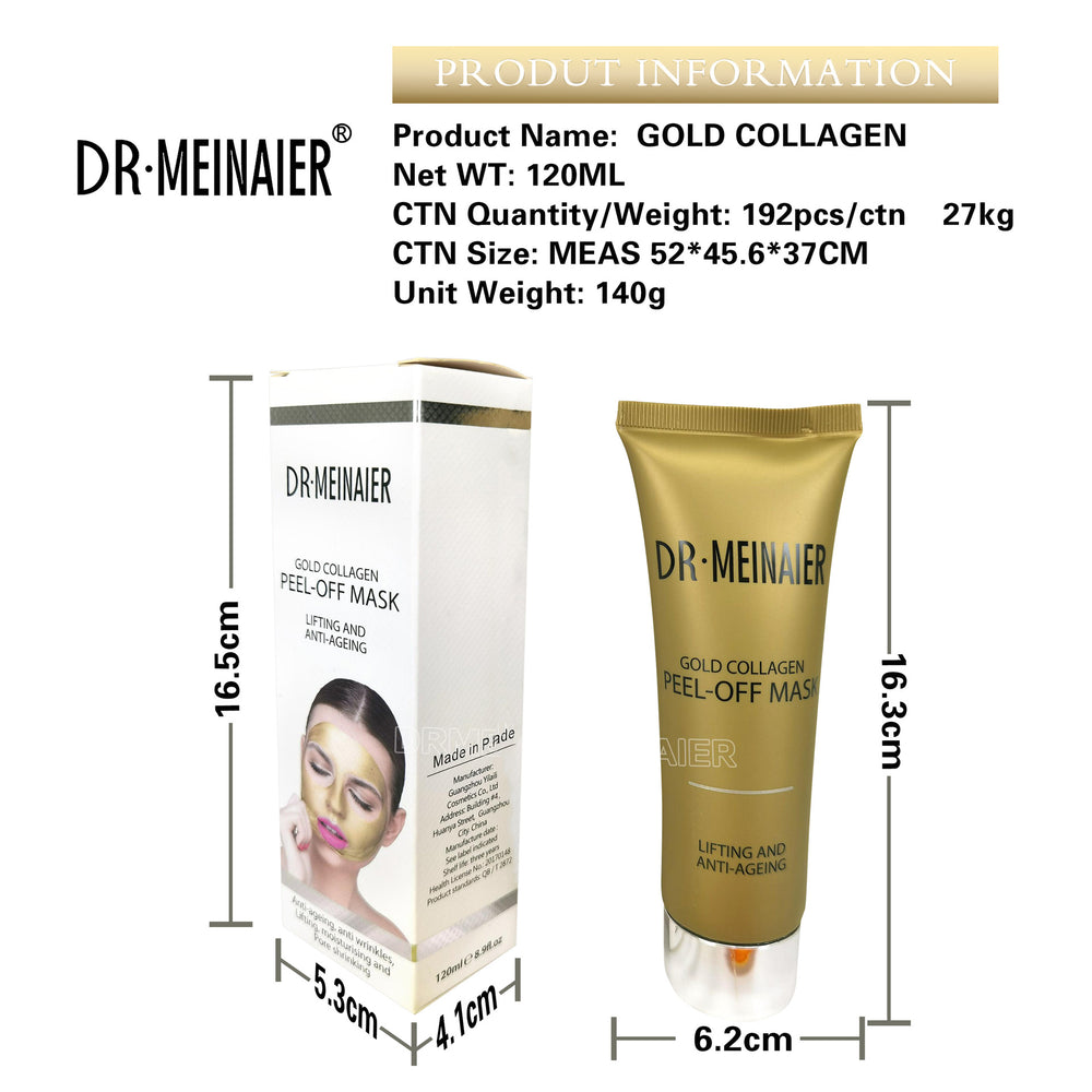 Wholesale factory direct: gold peel-off mask for export - firming, hydrating, repairing, nourishing, and blackhead removal - 120g