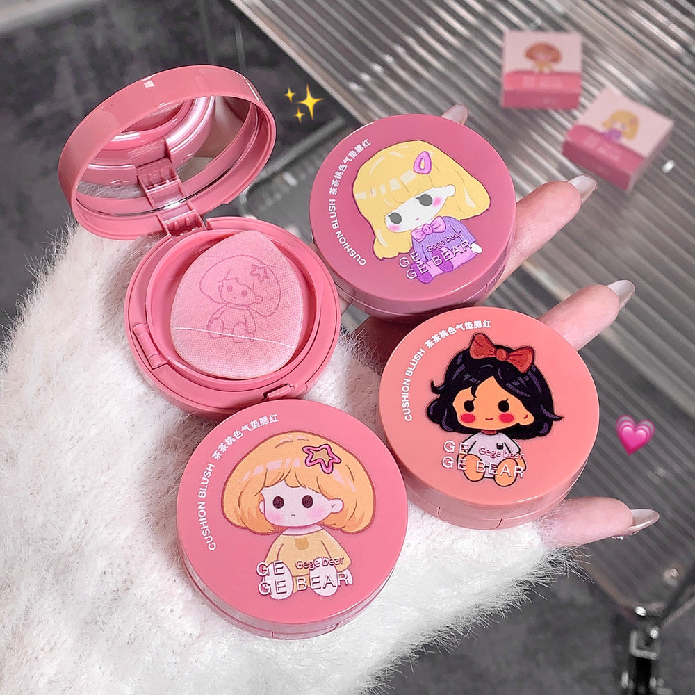 Gege bear gege bear tea peach color cushion blush low saturation pure desire style daily whitening rouge