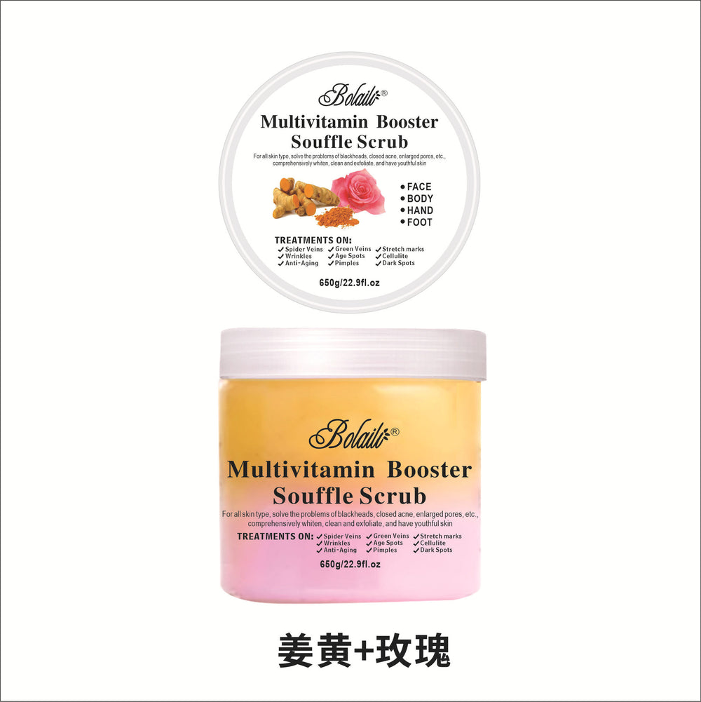 two-color flower fruit tea ice cream scrub sea salt scrub body scrub salt bath salt wet salt 650g wholesale