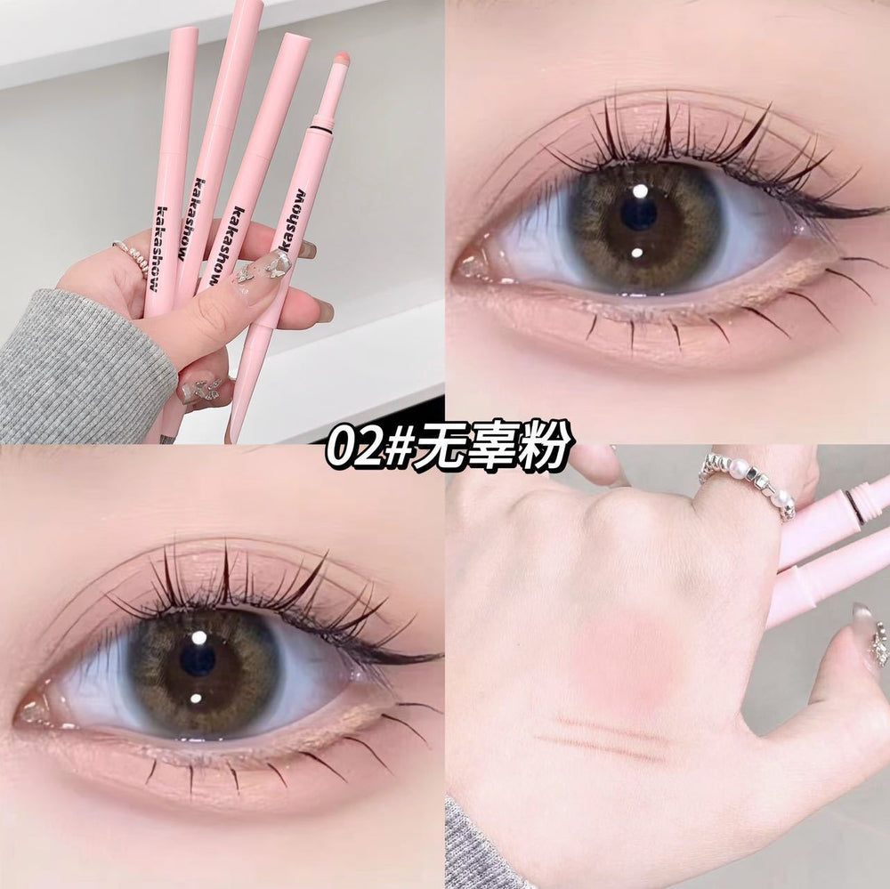 Kakashow double-ended under-eye brightening pen - waterproof, sweat-proof, smudge-proof, for highlighting and defining the under-eye area, doubles as an eyeshadow stick