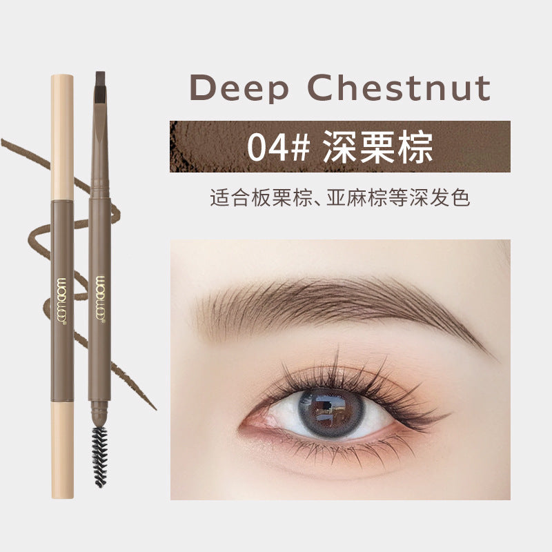 Wodwod ultra-fine brow pencil for women - waterproof, sweat-proof, long-lasting, smudge-proof, defined hair-like strokes, natural wild brow look, dual-ended brow pen