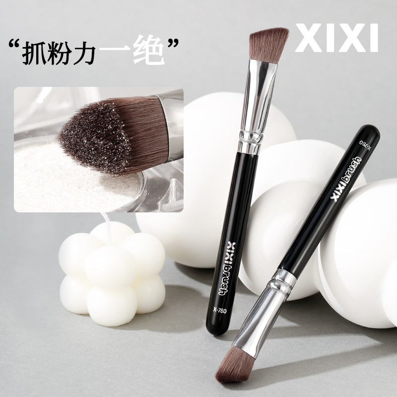 Xixi triangular bevel iron brightening brush highlighting brush concealer brush facial local brightening tear trough brush beauty tool