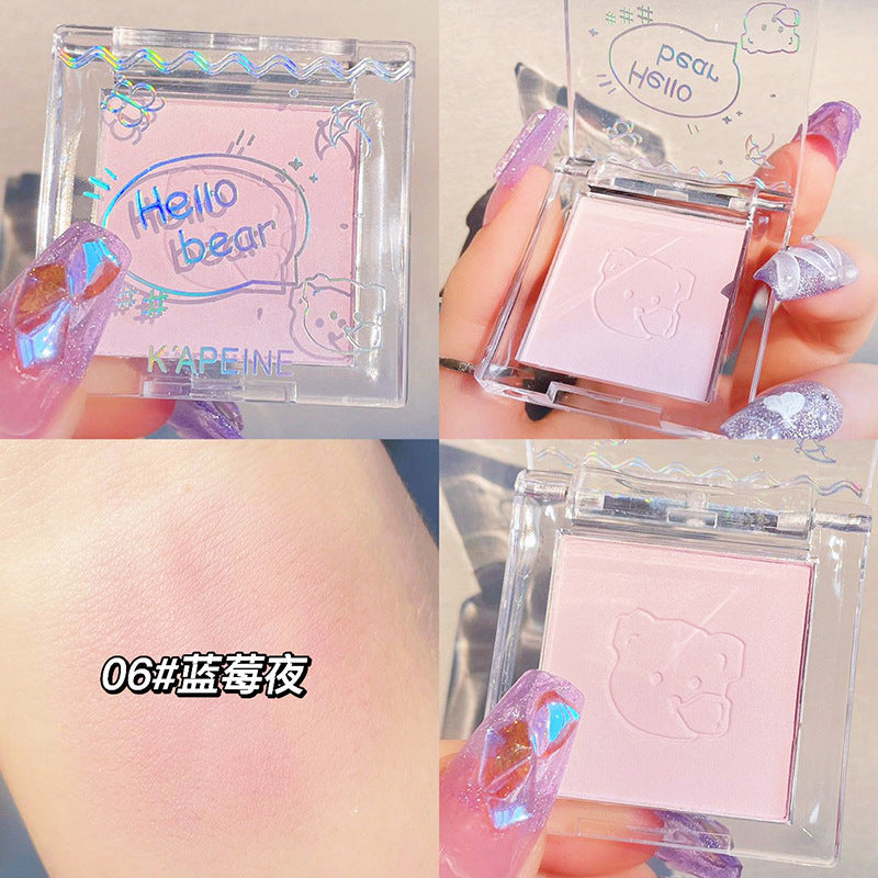 Capel single color blush - available in pink, blue, and purple - matte finish, natural contouring, vibrant & youthful, student-friendly, affordable rouge