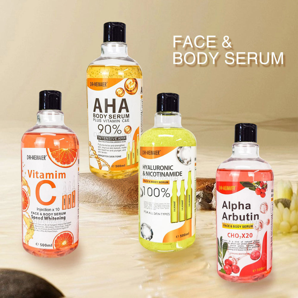 aha essence gently tightens and repairs skin. arbutin hydrating, moisturizing and brightening essence. moisturizing serum