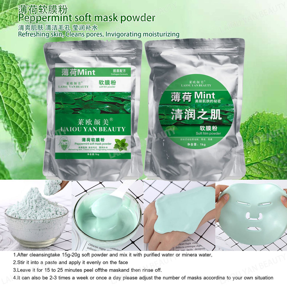 Leo yanmei milk brightening & hydrating soft mask powder - nourishing & moisturizing professional skincare collagen mask powder 800g