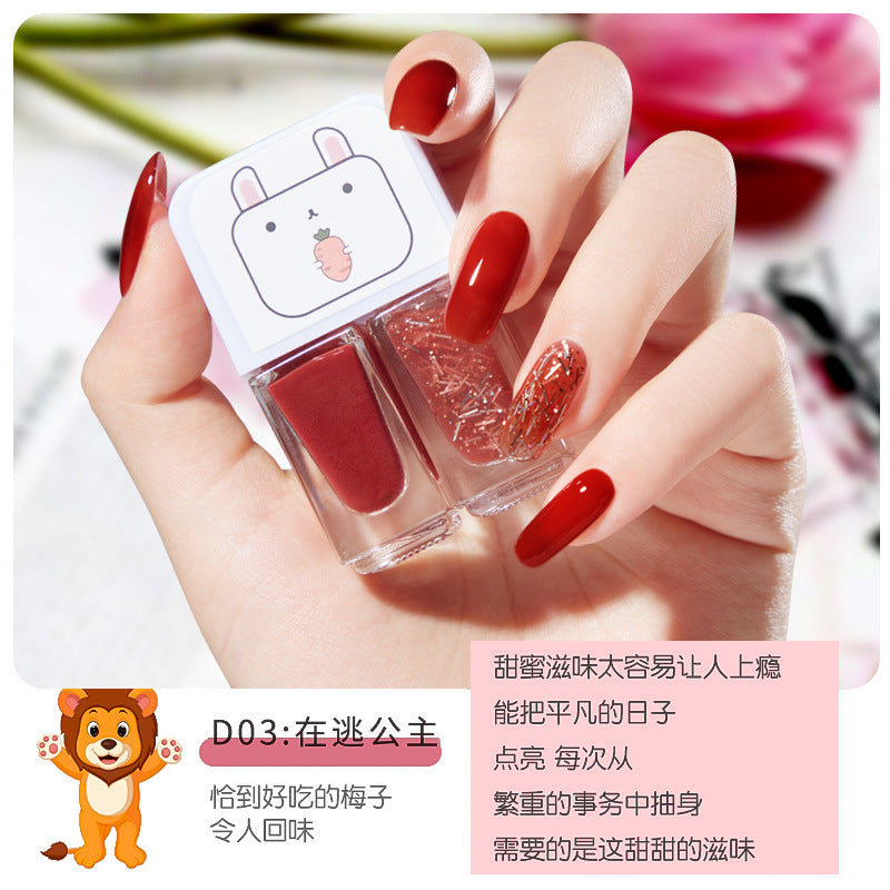 New arrival no-bake gemini water-based peelable transparent nail polish nail polish suitnail polish