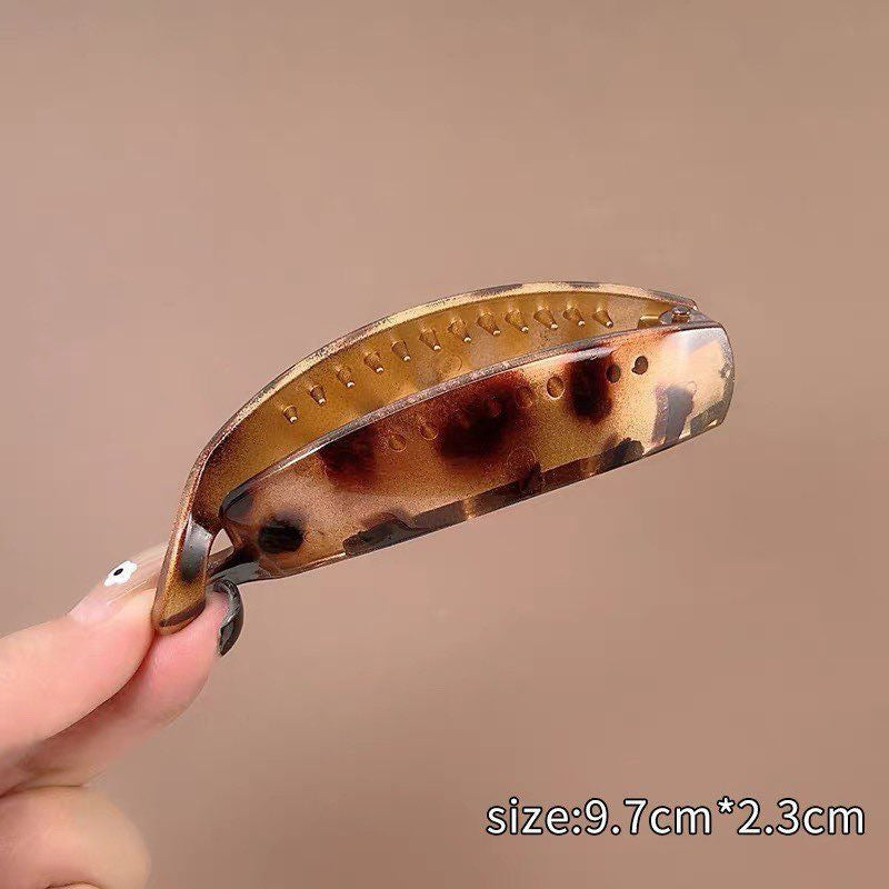 Leopard print banana clip vertical clip ponytail clip hairpin female twist clip headwear 2025new arrival clip hair volume hair card
