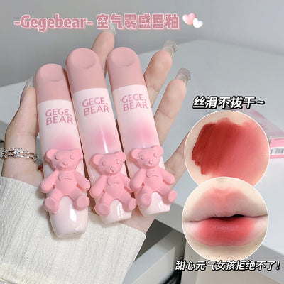 Gege bear tinted lip glaze - soft matte lip mud - perfect for students, no-makeup look, and brightening lips