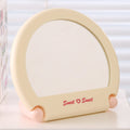 Girly heart handle bag mirror student dormitory can stand dressing mirror desktop beauty princess mirror desktop makeup mirror