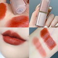 Herorange crystal square tube lipstick - women's velvet matte, smudge-proof, everyday nude, brightening lipstick