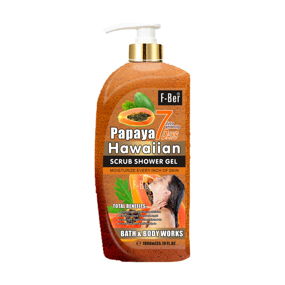 fruit scrub shower gel - moisturizing, deep cleansing, brightening carrot body wash 1000ml - for international trade