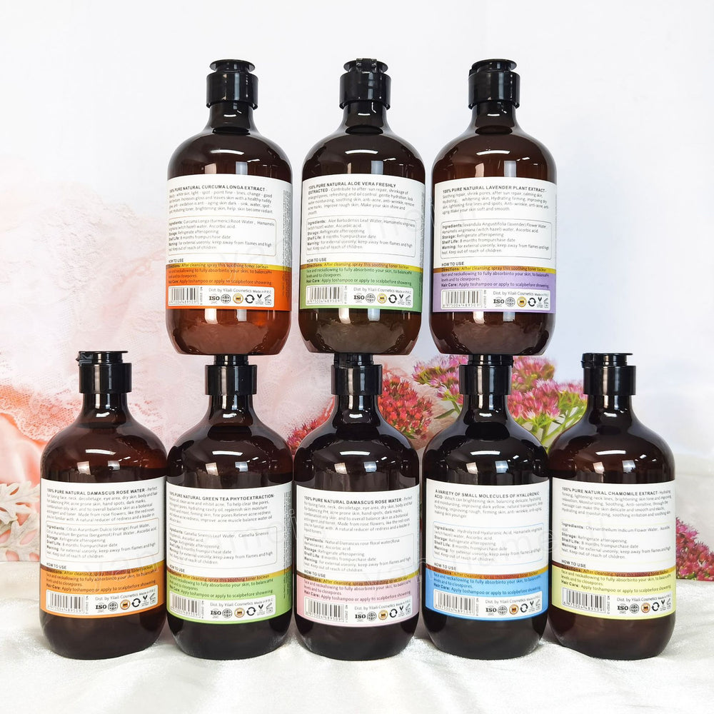 rose water, mild and moisturizing green tea toner, brightening, moisturizing, firming, hydrating, oil control, acne removal, aloe vera essence