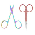Colorful eyebrow scissors, gradient, lightweight, compact, sharp, trimming nose hair, eyelashes, eyebrow scissors, makeup tools