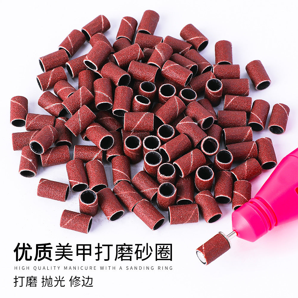 Nail polishing head grinding wheel sand ring, special grinding sand ring for grinder 80#120#180# 50/100 per pack