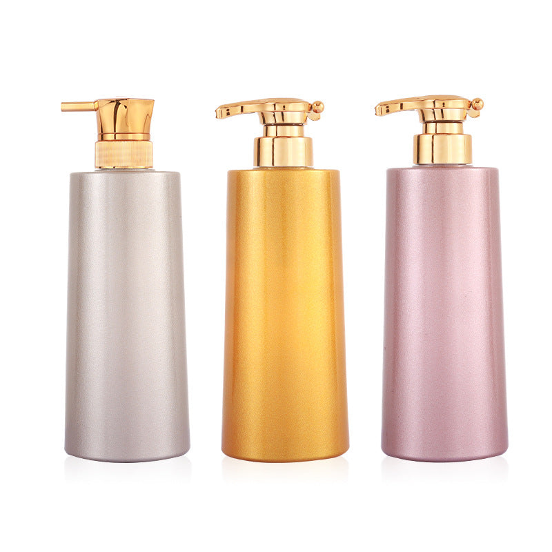 High-end 680ml plastic bottle, empty bottle, push-flat shoulder shower gel shampoo bottle