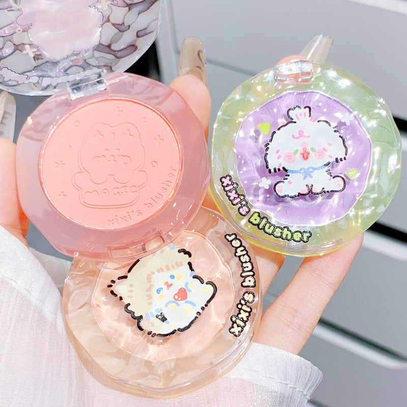 Xixi doll zai zai atmosphere blush single color shrink color expansion color peach matte enhance complexion contour rouge