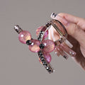 Another word rhinestone three beads tea pink-8cm